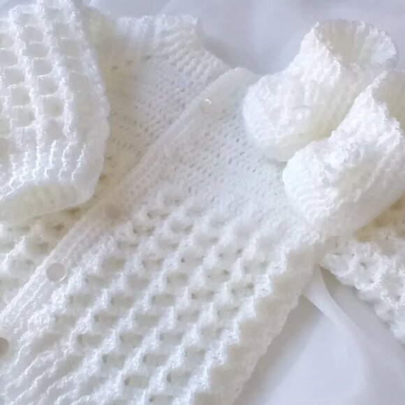 Crochet baby matching set NEW - Picture 5 of 5